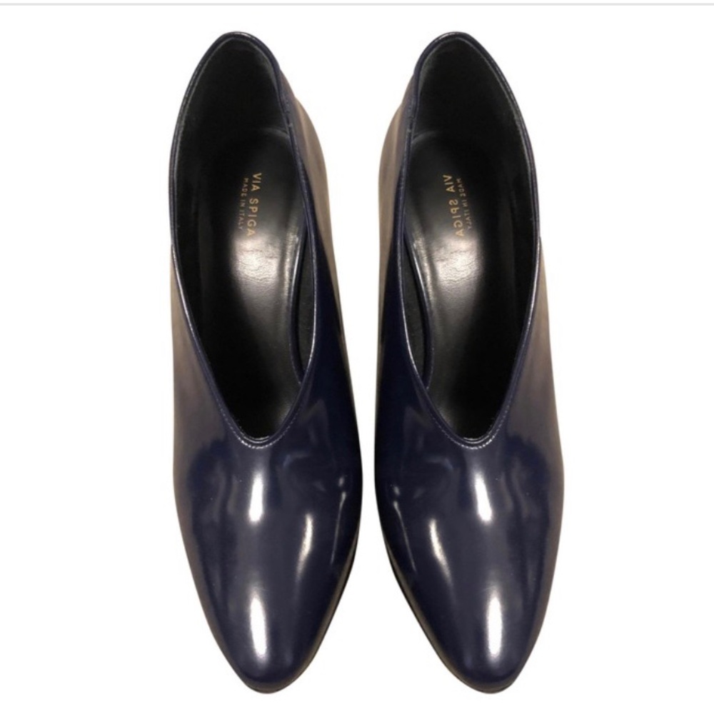 Via Spiga Navy Leather Pump 39.5